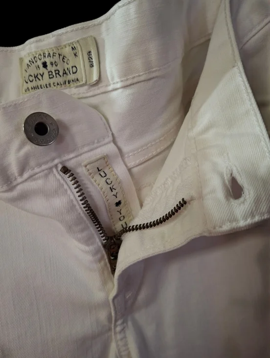 Lucky Brand Sienna Cigarette Cropped Denim White Jeans Women Size 29 - Picture 9 of 16